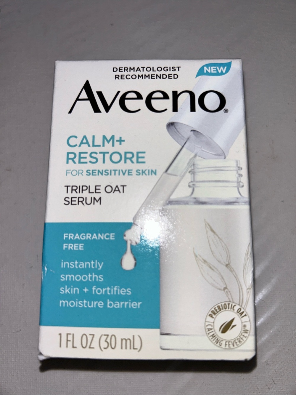 Aveeno Calm+ Restore Triple Oat Serum - White/Blue